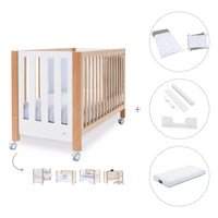 Berço co-sleeping 60x120 cm (5in1) madeira/branco · Occa C166-M9577