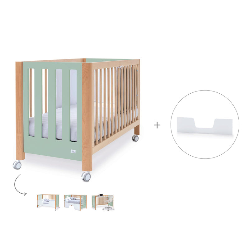 Co-sleeping cot 60x120 cm (5in1) wood/mint · Occa C166-M9555