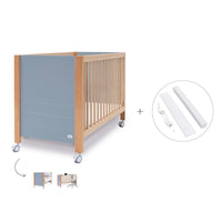 Lit bébé cododo 60x120 cm bois/bleu · Ombra C167-M9541