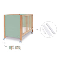 Co-sleeping cot 60x120 cm (5in1) wood/mint · Ombra C167-M9555