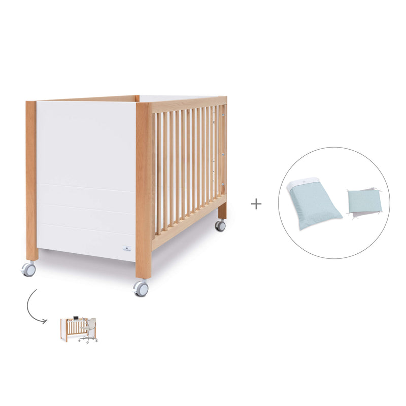 Co-sleeping cot 60x120 cm (5in1) wood/white · Ombra C167-M9577