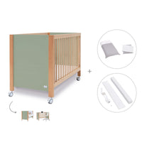 Co-sleeping cot 60x120 cm (5in1) wood/green olive · Ombra C167-M9556