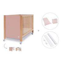 Co-sleeping cot 60x120 cm (5in1) wood/pink · Ombra C167-M9559