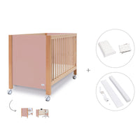 Co-sleeping cot 60x120 cm (5in1) wood/pink · Ombra C167-M9559