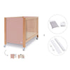 Co-sleeping cot 60x120 cm (5in1) wood/pink · Ombra C167-M9559