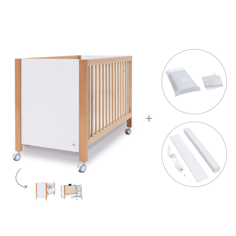 Co-sleeping cot 60x120 cm (5in1) wood/white · Ombra C167-M9577