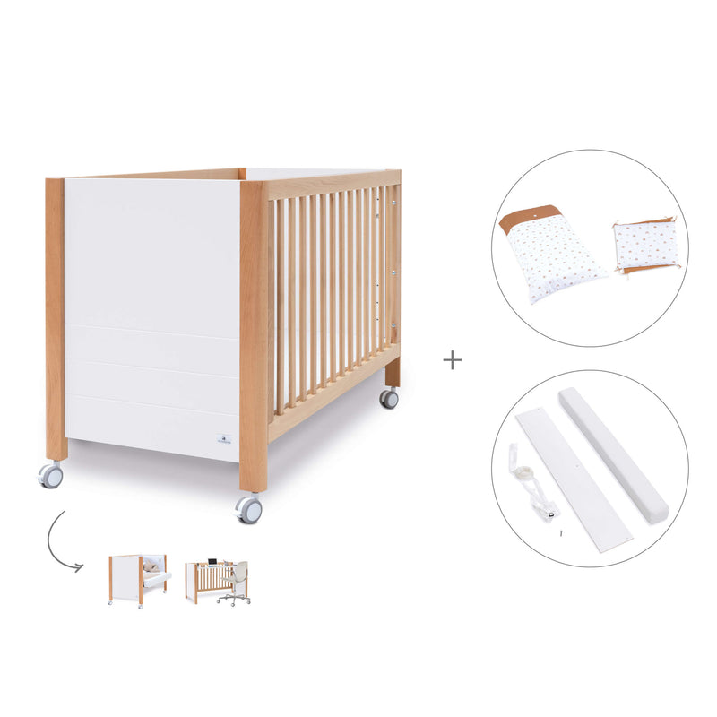 Co-sleeping cot 60x120 cm (5in1) wood/white · Ombra C167-M9577