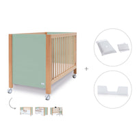 Co-sleeping cot 60x120 cm (5in1) wood/mint · Ombra C167-M9555