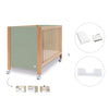 Co-sleeping cot 60x120 cm (5in1) wood/green olive · Ombra C167-M9556