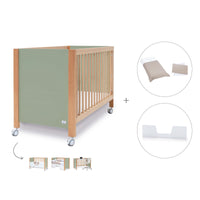 Co-sleeping cot 60x120 cm (5in1) wood/green olive · Ombra C167-M9556