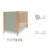 Co-sleeping cot 60x120 cm (5in1) wood/green olive · Ombra C167-M9556