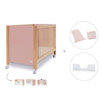 Co-sleeping cot 60x120 cm (5in1) wood/pink · Ombra C167-M9559