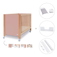 Co-sleeping cot 60x120 cm (5in1) wood/pink · Ombra C167-M9559