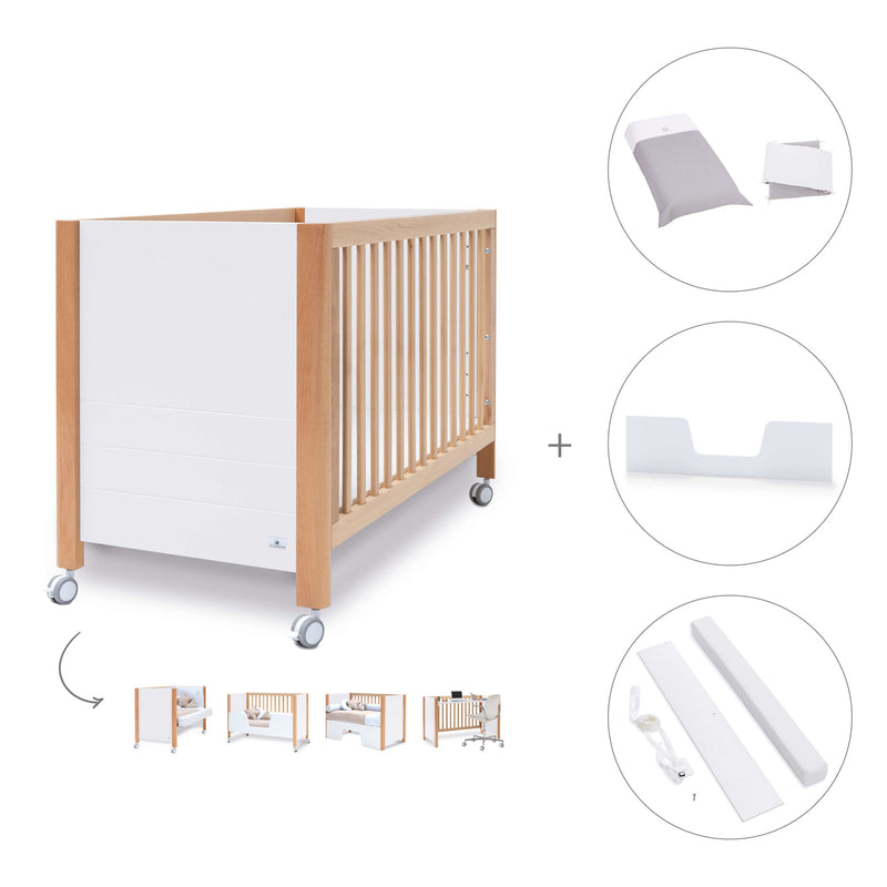 Co-sleeping cot 60x120 cm (5in1) wood/white · Ombra C167-M9577