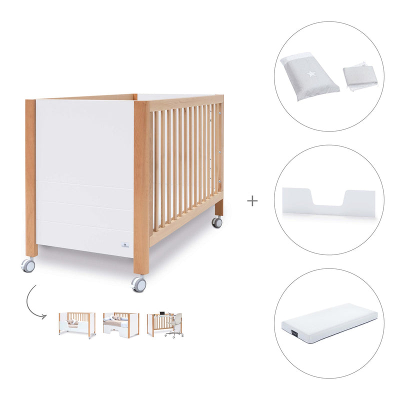 Co-sleeping cot 60x120 cm (5in1) wood/white · Ombra C167-M9577