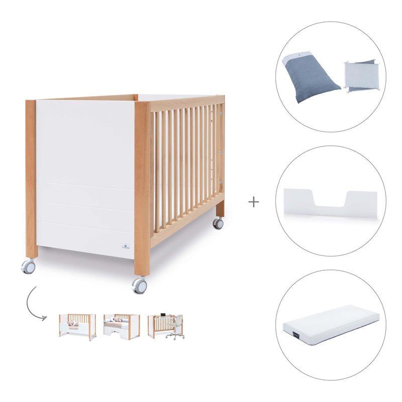 Co-sleeping cot 60x120 cm (5in1) wood/white · Ombra C167-M9577