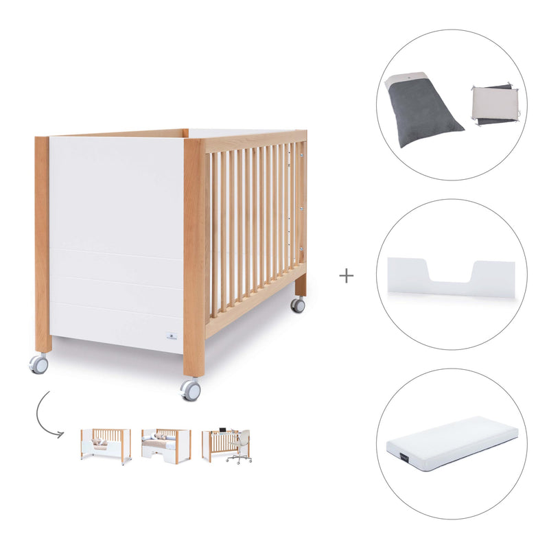 Co-sleeping cot 60x120 cm (5in1) wood/white · Ombra C167-M9577