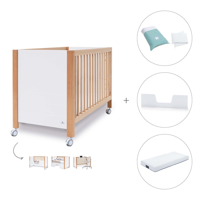 Co-sleeping cot 60x120 cm (5in1) wood/white · Ombra C167-M9577