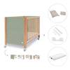 Co-sleeping cot 60x120 cm (5in1) wood/green olive · Ombra C167-M9556