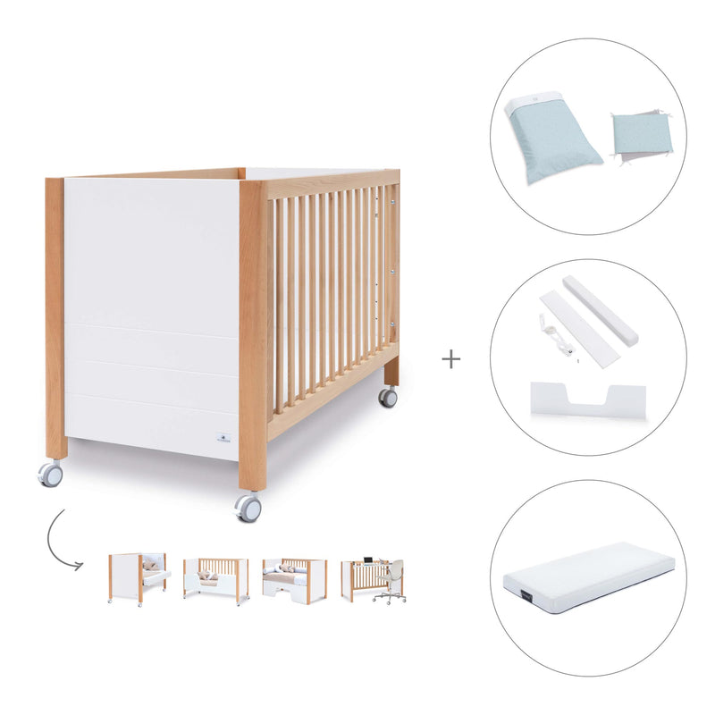 Co-sleeping cot 60x120 cm (5in1) wood/white · Ombra C167-M9577