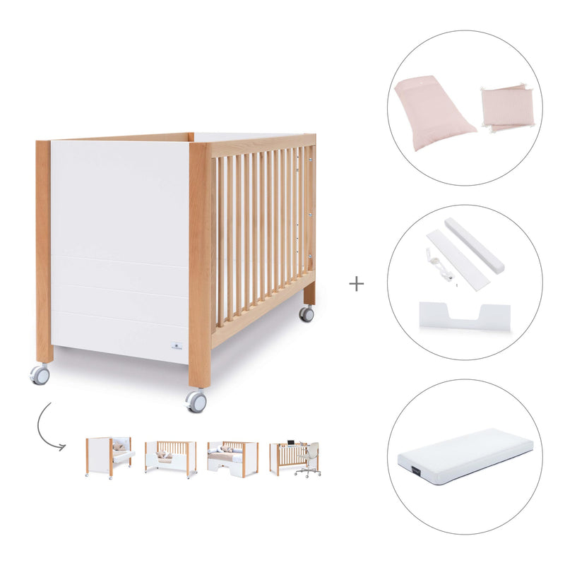 Co-sleeping cot 60x120 cm (5in1) wood/white · Ombra C167-M9577