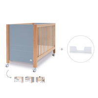 Lit bébé cododo 60x120 cm bois/bleu · Ombra C167-M9541