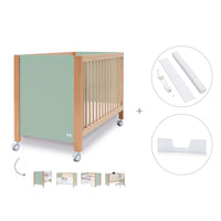 Co-sleeping cot 60x120 cm (5in1) wood/mint · Ombra C167-M9555