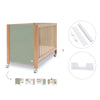 Co-sleeping cot 60x120 cm (5in1) wood/green olive · Ombra C167-M9556