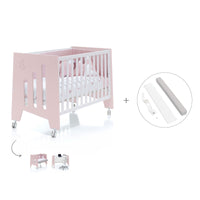 Babybett-Schreibtisch 60x120 cm (2in1) rosa · Omni C181-M7742