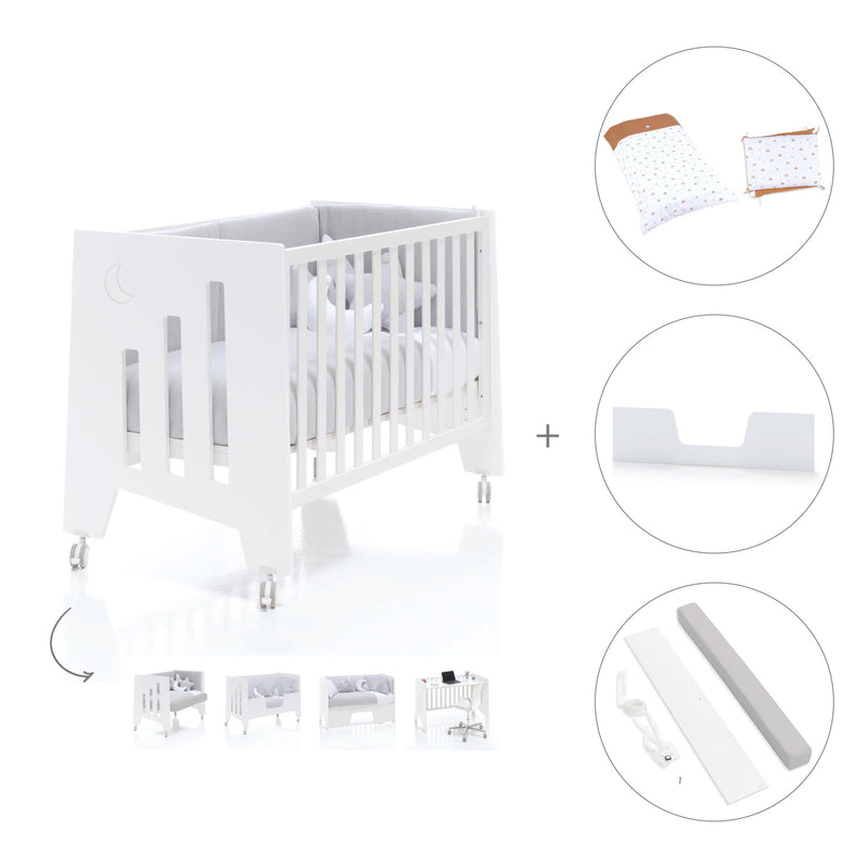 Cot and desk 60x120cm 5 stages Omni White · C181-M7700