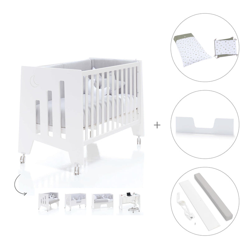 Cot and desk 60x120cm 5 stages Omni White · C181-M7700
