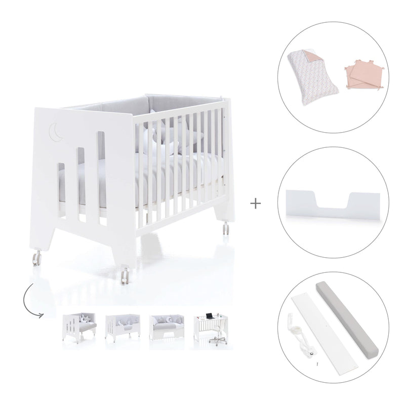 Cot and desk 60x120cm 5 stages Omni White · C181-M7700