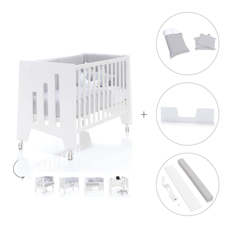 Cot and desk 60x120cm 5 stages Omni White · C181-M7700