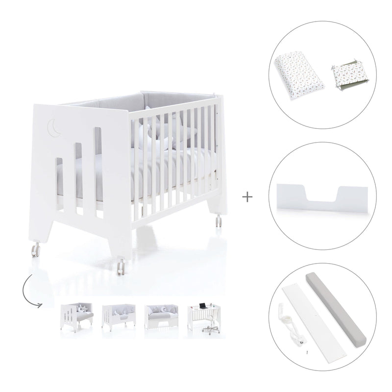 Cot and desk 60x120cm 5 stages Omni White · C181-M7700
