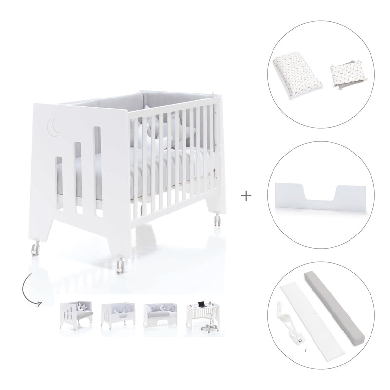 Cot and desk 60x120cm 5 stages Omni White · C181-M7700