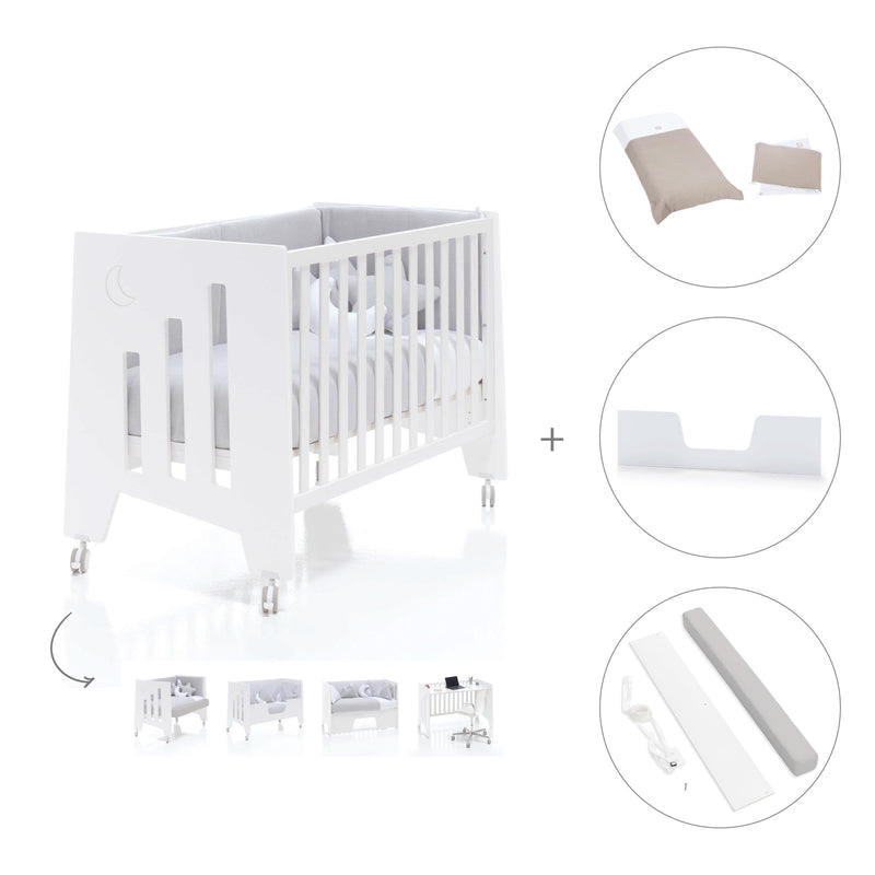 Cot and desk 60x120cm 5 stages Omni White · C181-M7700