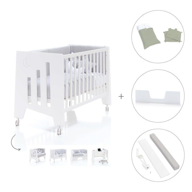 Cot and desk 60x120cm 5 stages Omni White · C181-M7700