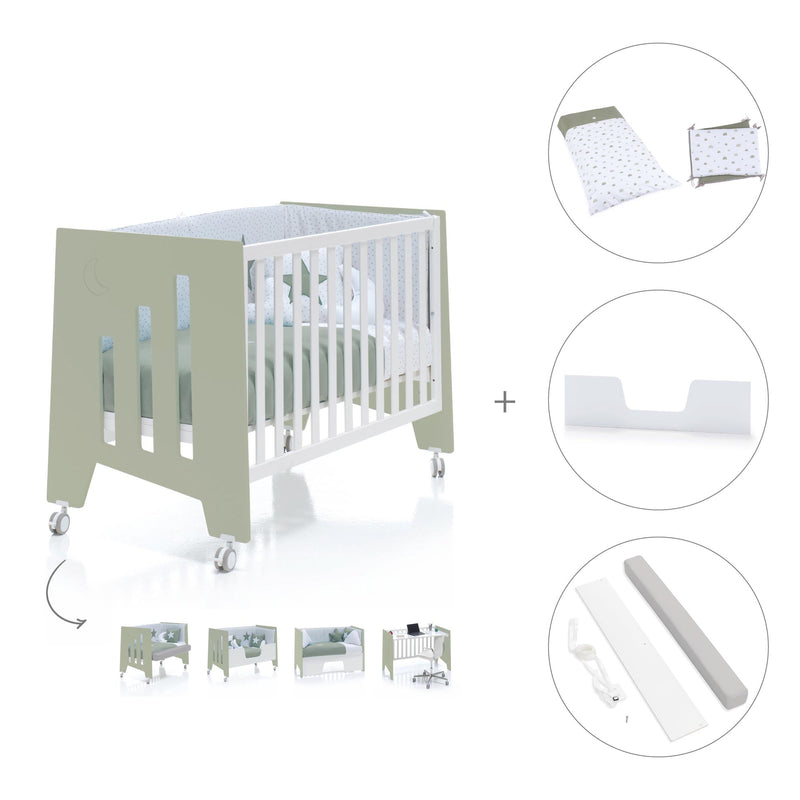 Beistellbett 60x120 cm (5in1) Olivgrün · Omni C181-M7756