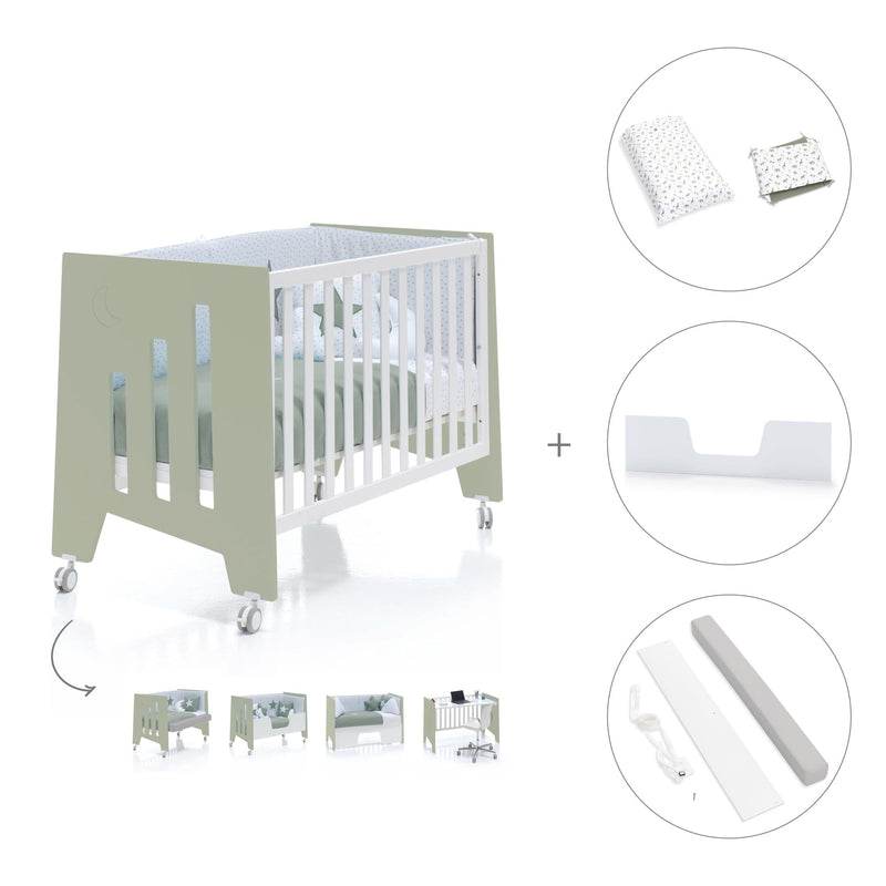 Beistellbett 60x120 cm (5in1) Olivgrün · Omni C181-M7756