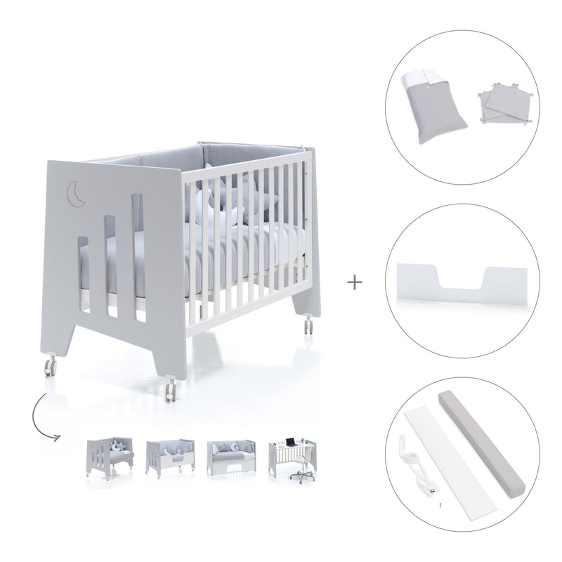 Co-sleeping cot 60x120 cm (5in1) grey · Omni C181-M7778