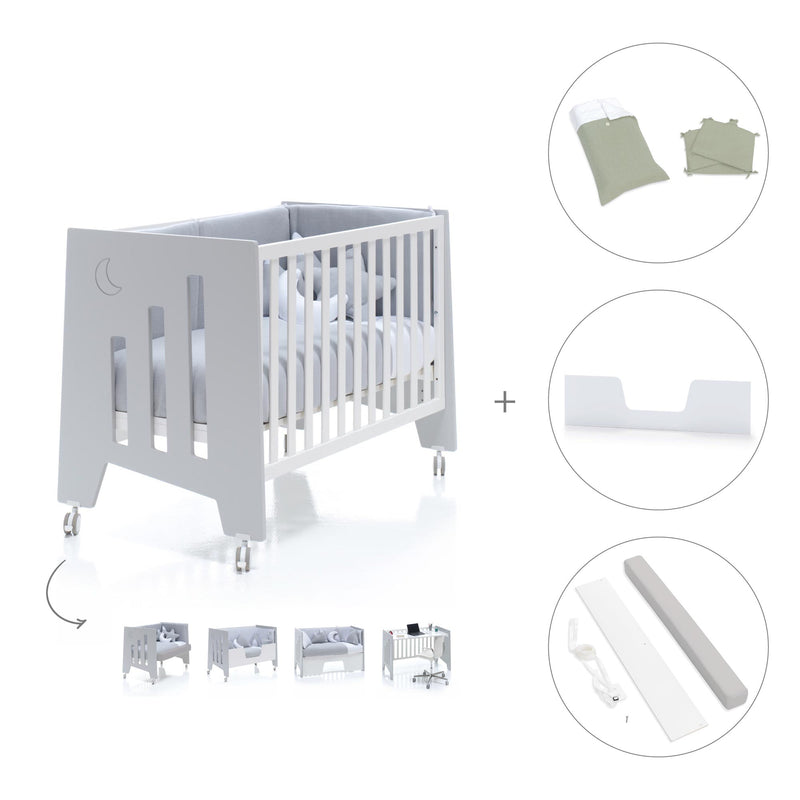 Co-sleeping cot 60x120 cm (5in1) grey · Omni C181-M7778