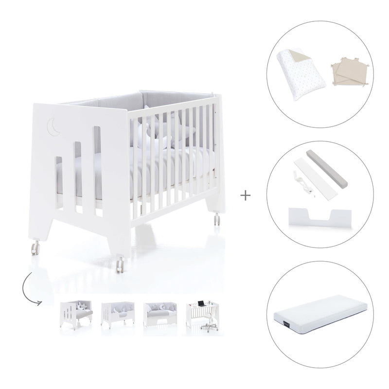 Cot and desk 60x120cm 5 stages Omni White · C181-M7700