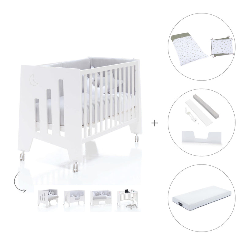 Cot and desk 60x120cm 5 stages Omni White · C181-M7700