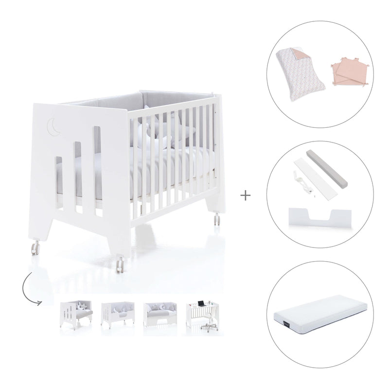 Cot and desk 60x120cm 5 stages Omni White · C181-M7700