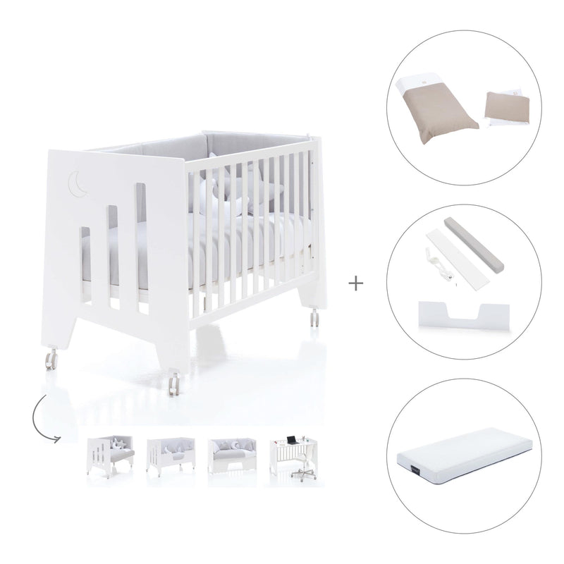 Cot and desk 60x120cm 5 stages Omni White · C181-M7700