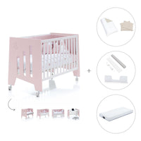 Babybett-Schreibtisch 60x120 cm (2in1) rosa · Omni C181-M7742