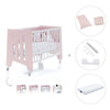 Babybett-Schreibtisch 60x120 cm (2in1) rosa · Omni C181-M7742