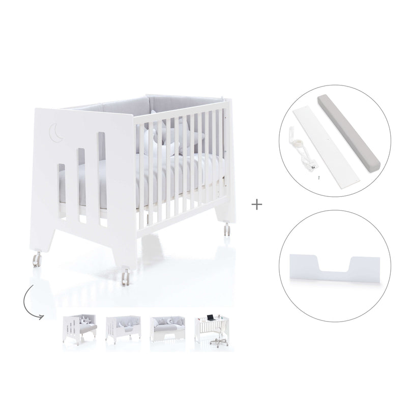 Cot and desk 60x120cm 5 stages Omni White · C181-M7700