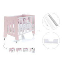 Babybett-Schreibtisch 60x120 cm (2in1) rosa · Omni C181-M7742