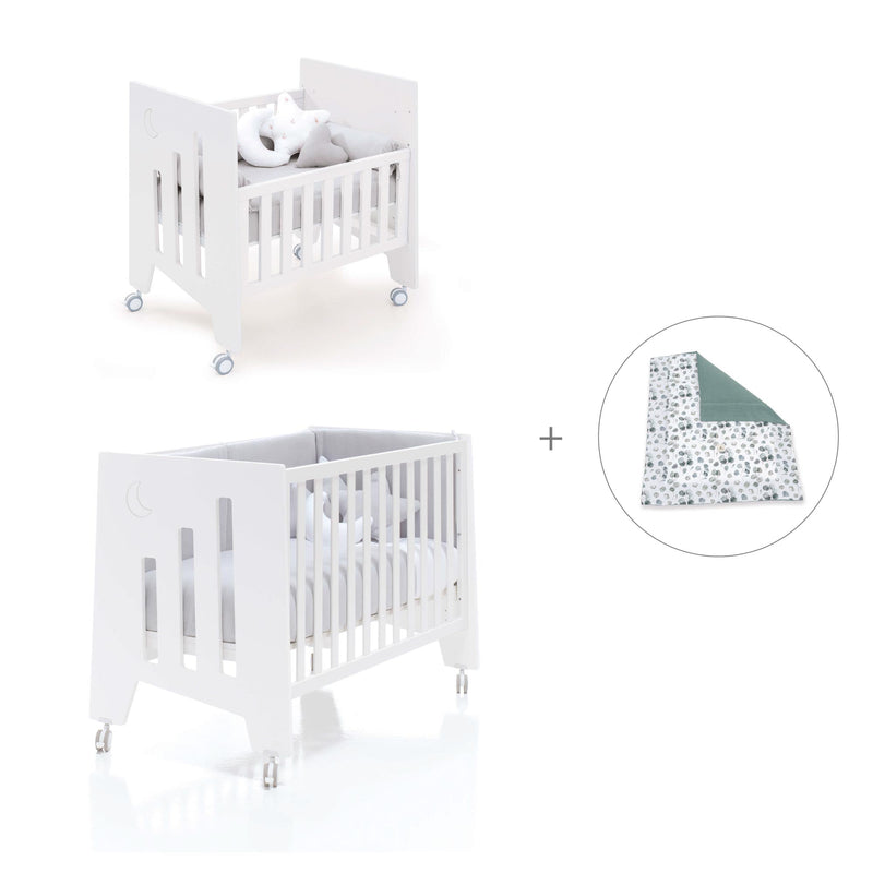 Mini berço 60x80 cm e berço 60x120 cm (7em1) branco · Omni Tre White